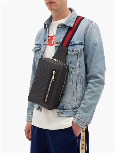 black gucci bag mens|gucci sling bags men's.